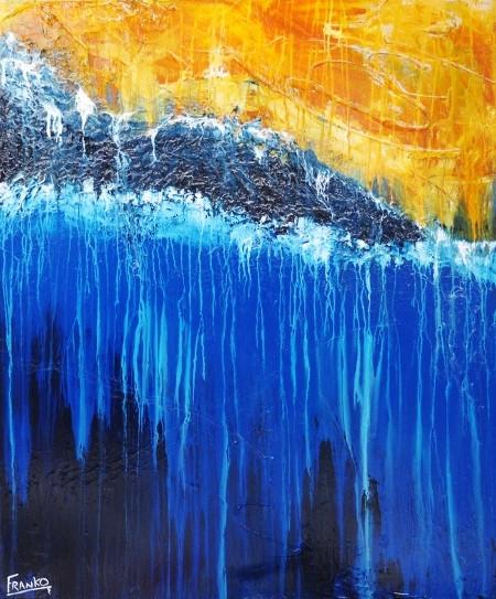 The Blue 120cm x 100cm Blue Abstract Painting (SOLD)-abstract-[Franko ]-[Gallery]-[popular]-[Australia]-Franklin Art Studio