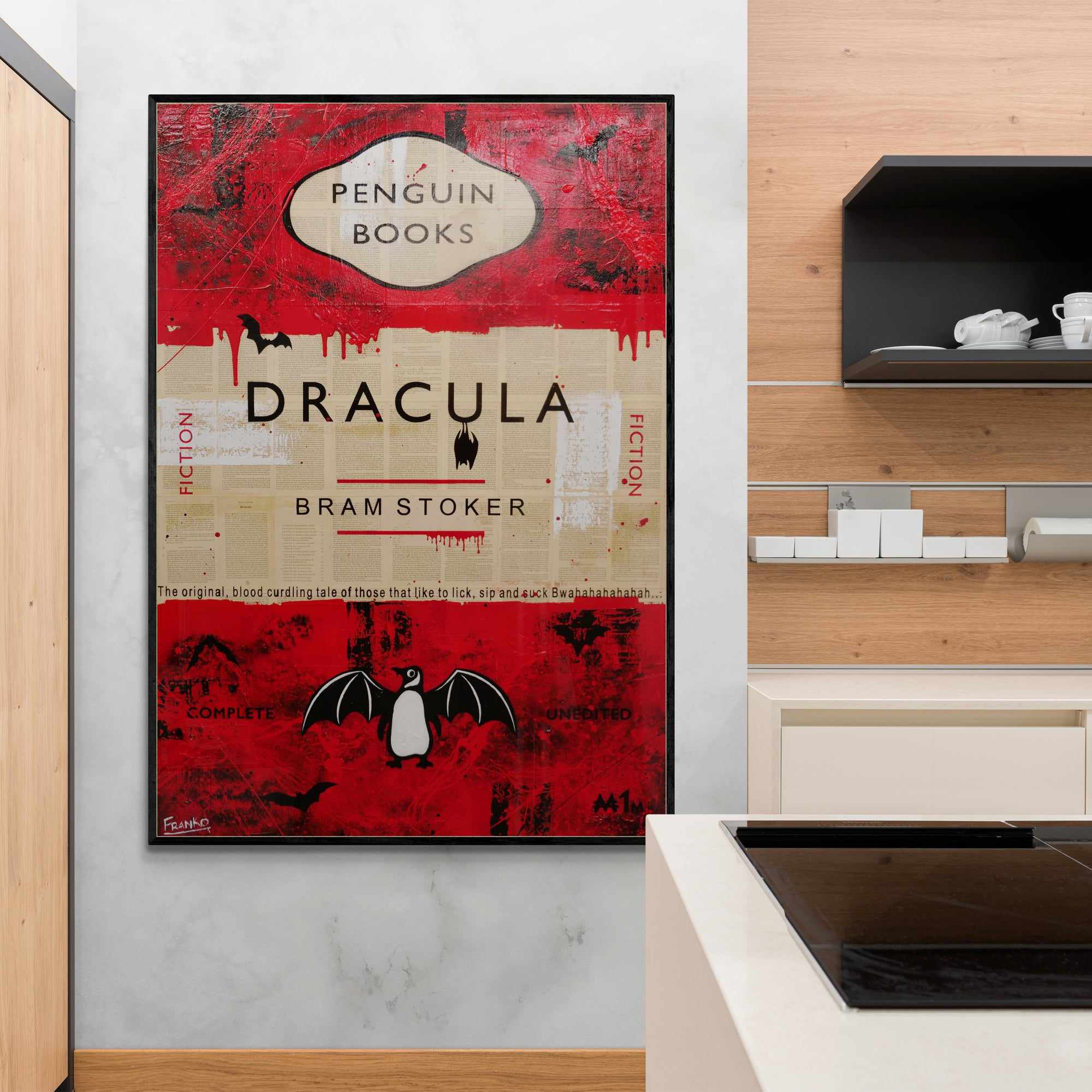 The Count 140cm x 100cm Dracula Urban Pop Book Club Painting-book club-Franko-[Franko]-[huge_art]-[Australia]-Franklin Art Studio