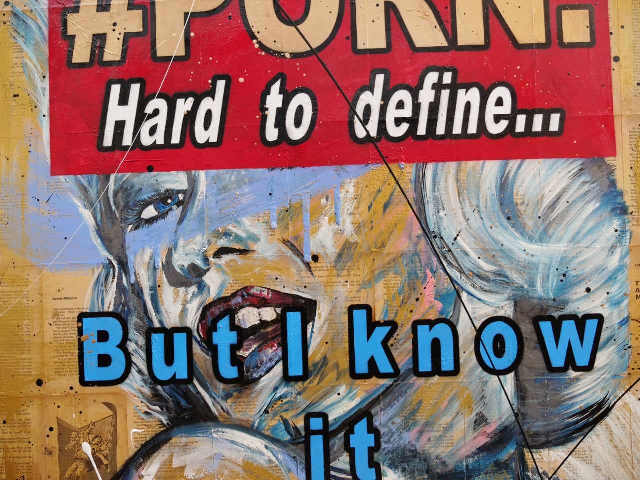 The Definitive Art Guide 140cm x 100cm Art Is Like Porn Urban Pop Book Club Painting (SOLD)