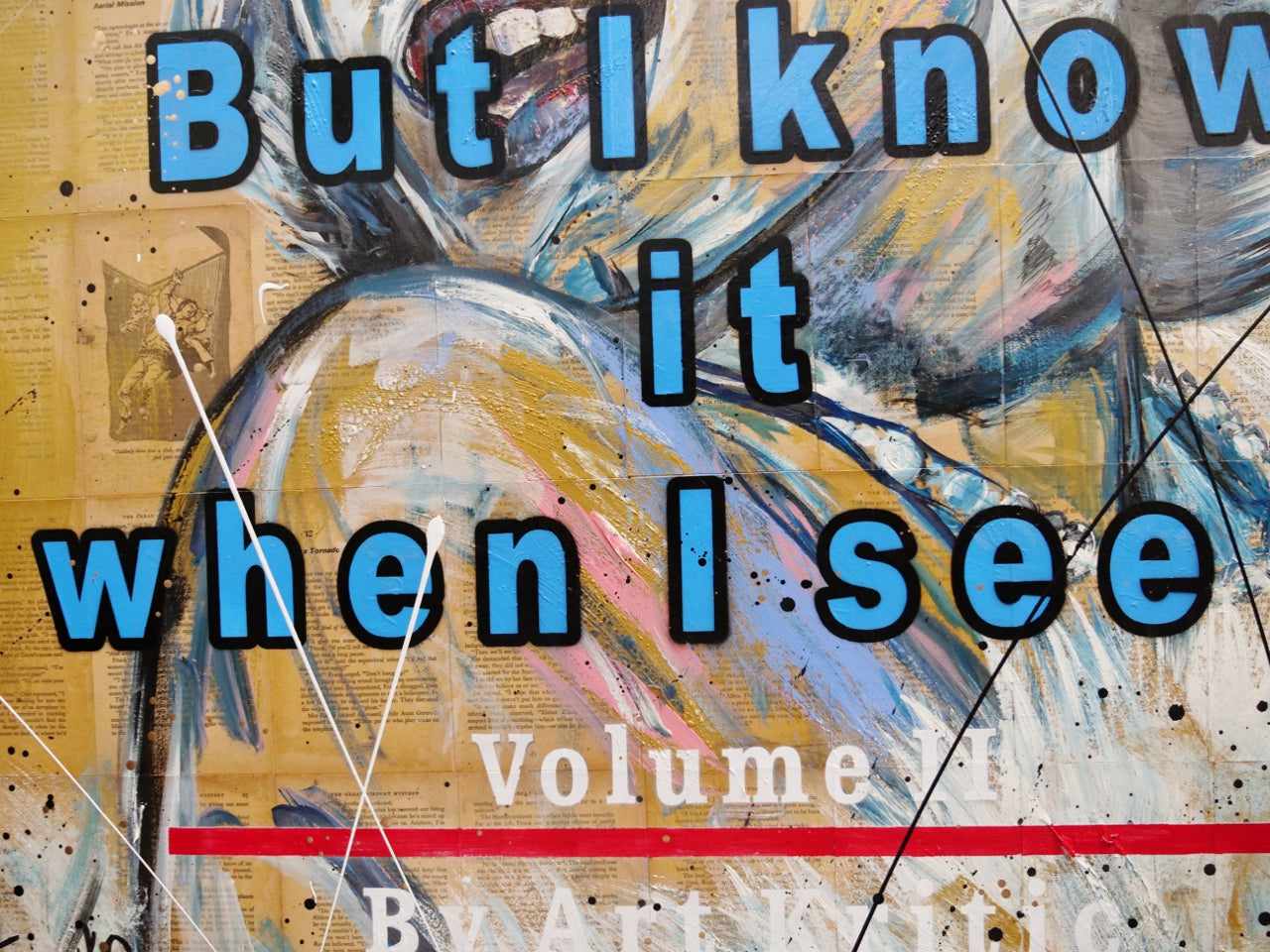 The Definitive Art Guide 140cm x 100cm Art Is Like Porn Urban Pop Book Club Painting (SOLD)