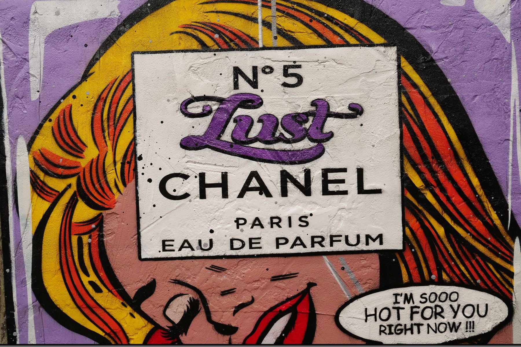 The Fragrance of lust 120cm x 150cm Industrial Concrete Urban Pop Art Painting With Custom Etched Frame (SOLD)