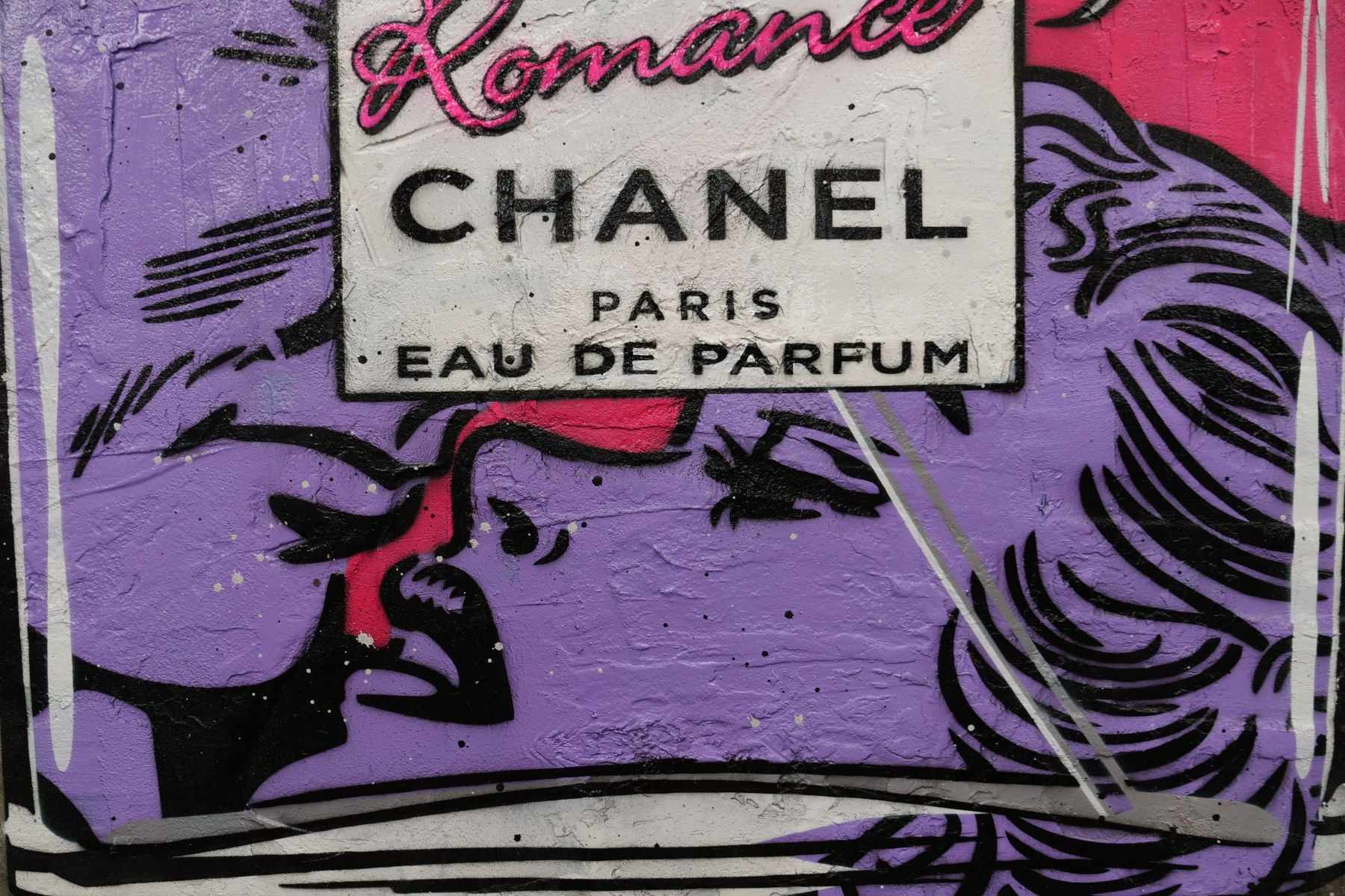 The Fragrance of Romance 120cm x 150cm Industrial Concrete Urban Pop Art Painting With Custom Etched Frame (SOLD)
