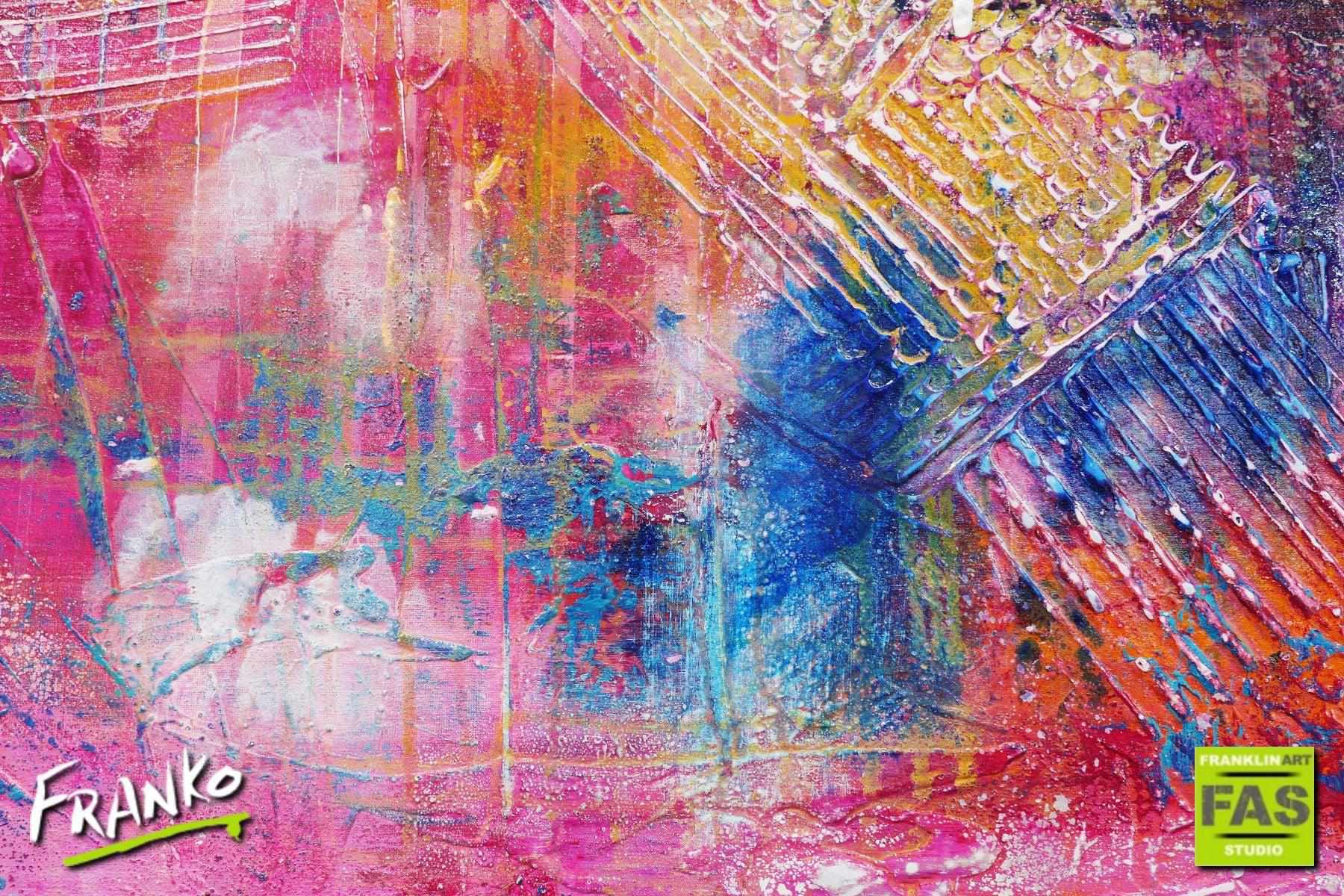 The Grungester 240cm x 100cm Colourful Textured Abstract Painting (SOLD)