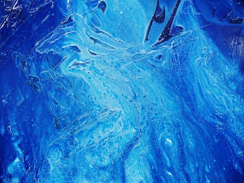 The Liquid Rush 120cm x 120cm Blue Abstract Painting (SOLD)