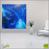 The Liquid Rush 120cm x 120cm Blue Abstract Painting (SOLD)-abstract-Franko-[Franko]-[huge_art]-[Australia]-Franklin Art Studio