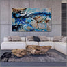 The Natural Grace 250cm x 150cm Cream Blue Textured Abstract Painting (SOLD)-Abstract-Franko-[Franko]-[huge_art]-[Australia]-Franklin Art Studio
