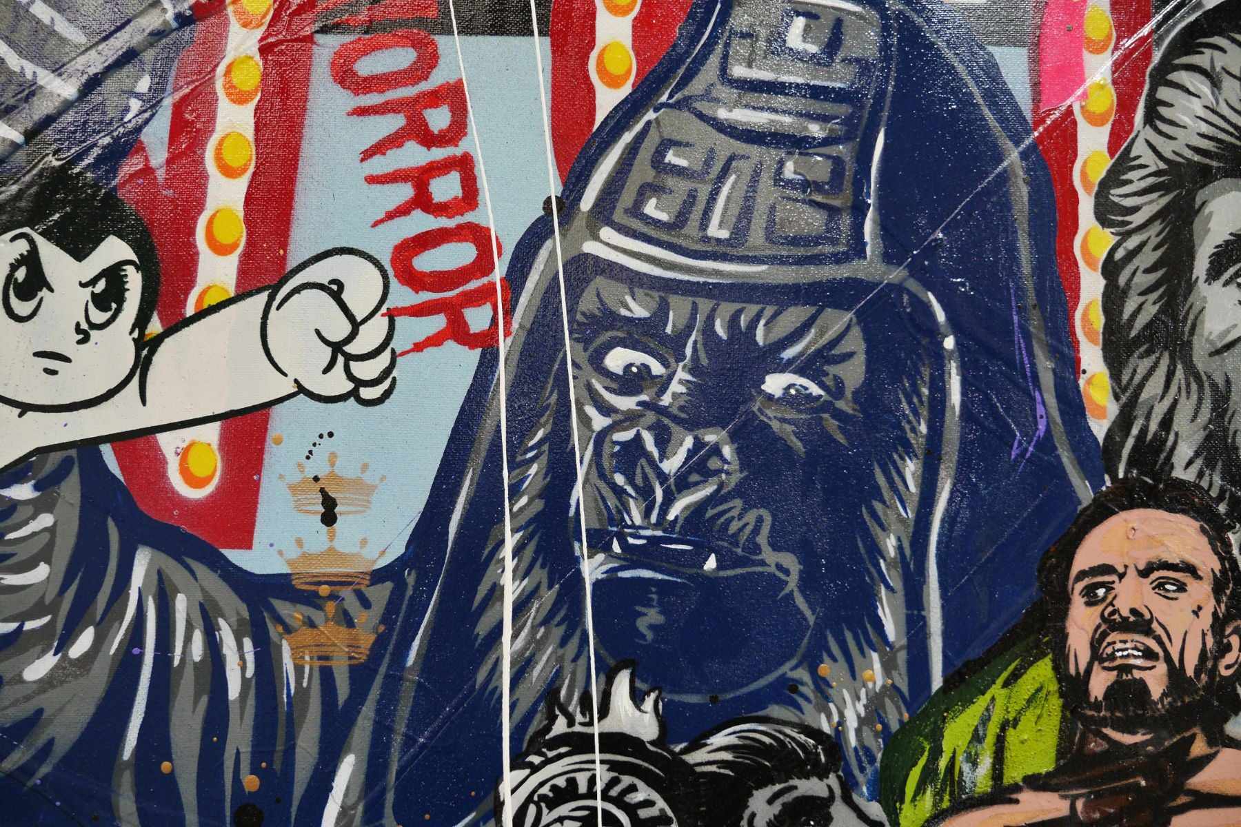 The Planet 190cm x 100cm Cinema Movies Planet of the Apes Textured Urban Pop Art Painting (SOLD)