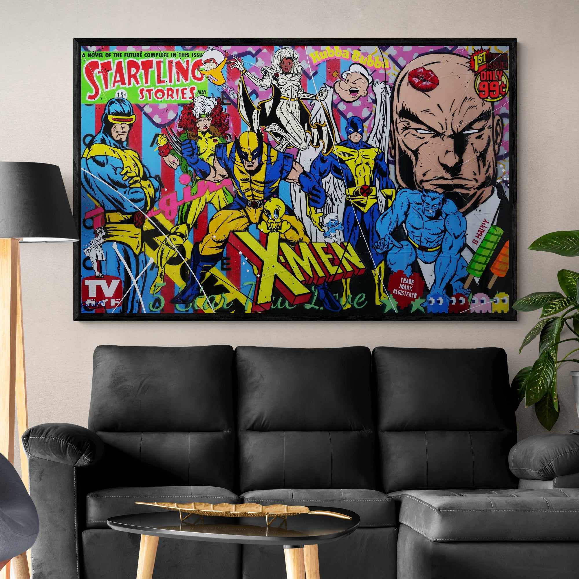 The Uncanny X-Men 160cm x 100cm X-Men Textured Urban Pop Art Painting (SOLD)-Urban Pop Art-Franko-[franko_artist]-[Art]-[interior_design]-Franklin Art Studio
