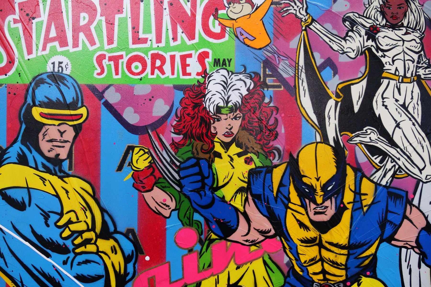 The Uncanny X-Men 160cm x 100cm X-Men Textured Urban Pop Art Painting (SOLD)