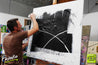 The Window 100cm x 100cm Minimalist Black White Abstract Painting (SOLD)-Abstract-Franko-[franko_artist]-[Art]-[interior_design]-Franklin Art Studio