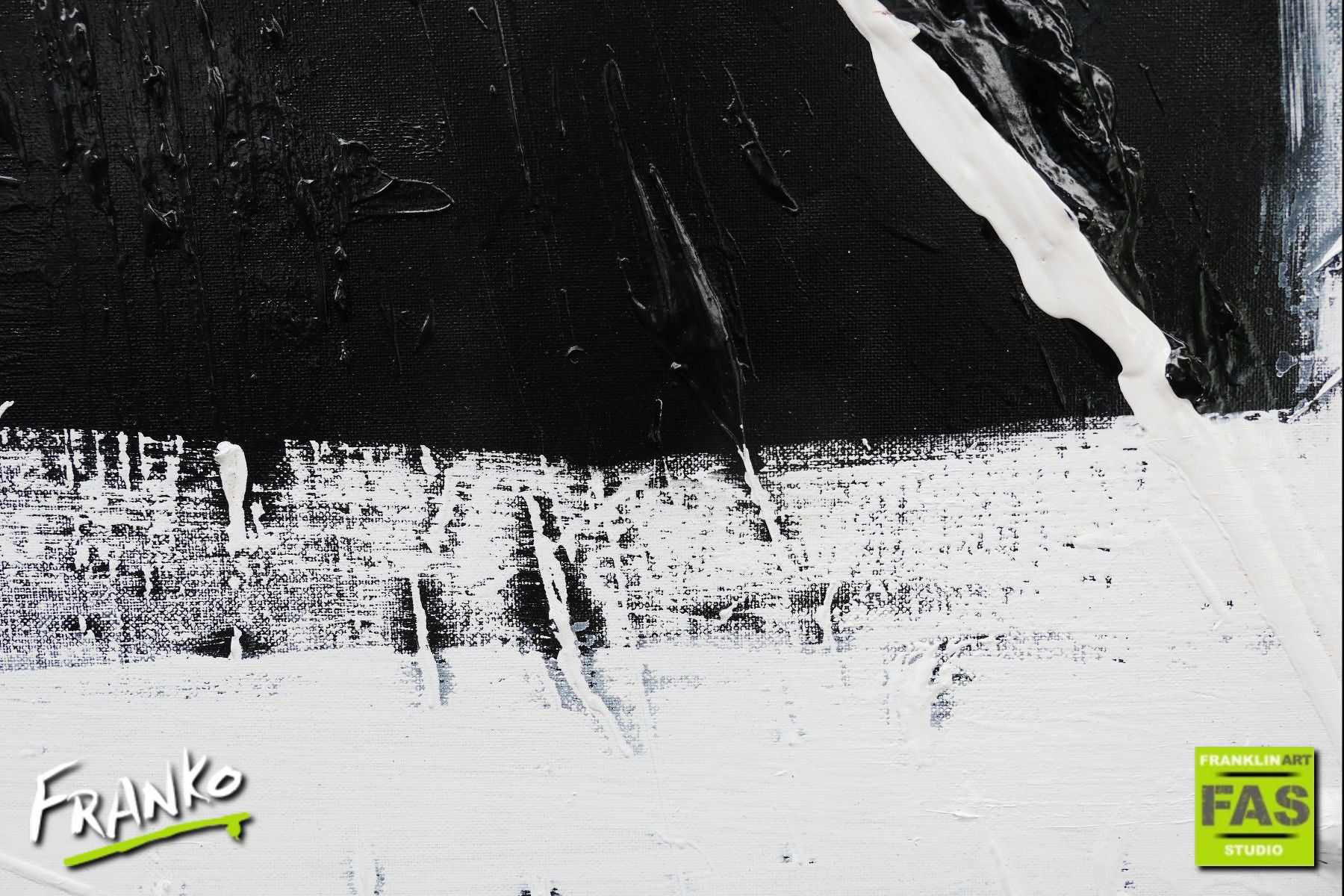 The Window 100cm x 100cm Minimalist Black White Abstract Painting (SOLD)