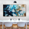 Southern Honey 190cm x 100cm Black Teal White Textured Abstract Painting (SOLD)-Abstract-Franko-[huge]-[Australian]-[best Selling]-Franklin Art Studio