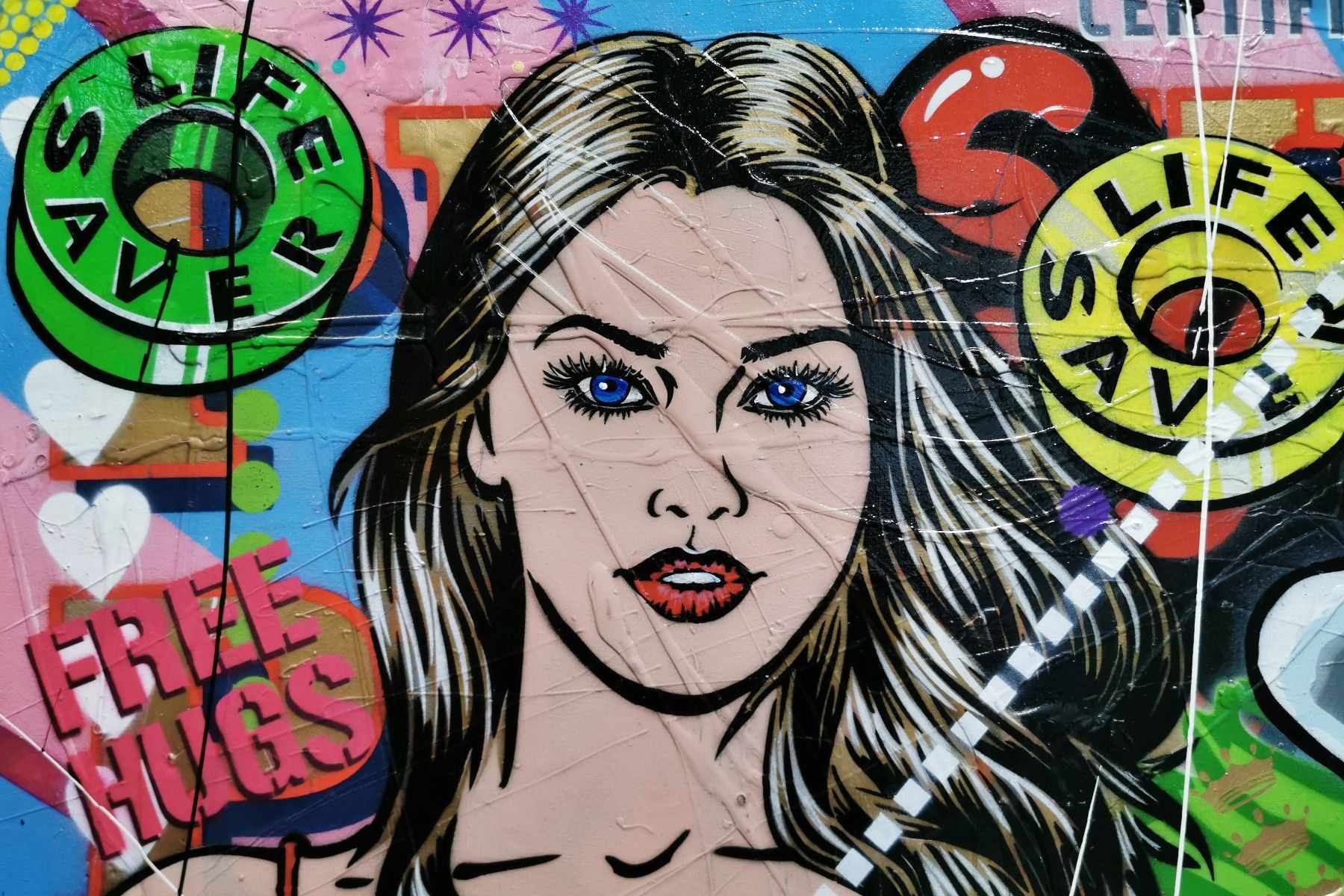 They Call Me Bruce 190cm x 100cm Bruce Lee Kung Fu Textured Urban Pop Art Painting (SOLD)-Urban Pop Art-[Franko]-[Artist]-[Australia]-[Painting]-Franklin Art Studio