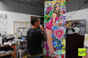 Tiara 160cm x 60cm Chanel Playboy Textured Urban Pop Art Painting (SOLD)-urban pop-Franko-[franko_artist]-[Art]-[interior_design]-Franklin Art Studio