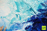 Titanium Blue 160cm x 100cm Blue White Textured Abstract Painting (SOLD)-Abstract-[Franko]-[Artist]-[Australia]-[Painting]-Franklin Art Studio