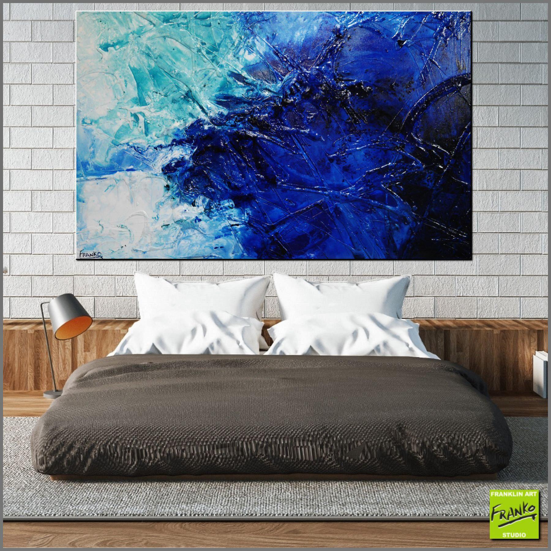 Titanium Blue 160cm x 100cm Blue White Textured Abstract Painting (SOLD)-Abstract-Franko-[Franko]-[huge_art]-[Australia]-Franklin Art Studio