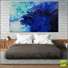 Titanium Blue 160cm x 100cm Blue White Textured Abstract Painting (SOLD)-Abstract-Franko-[huge]-[Australian]-[best Selling]-Franklin Art Studio