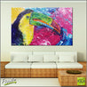 Toucan Riots 160cm x 100cm Toucan Painting (SOLD)-Animals-Franko-[Franko]-[huge_art]-[Australia]-Franklin Art Studio