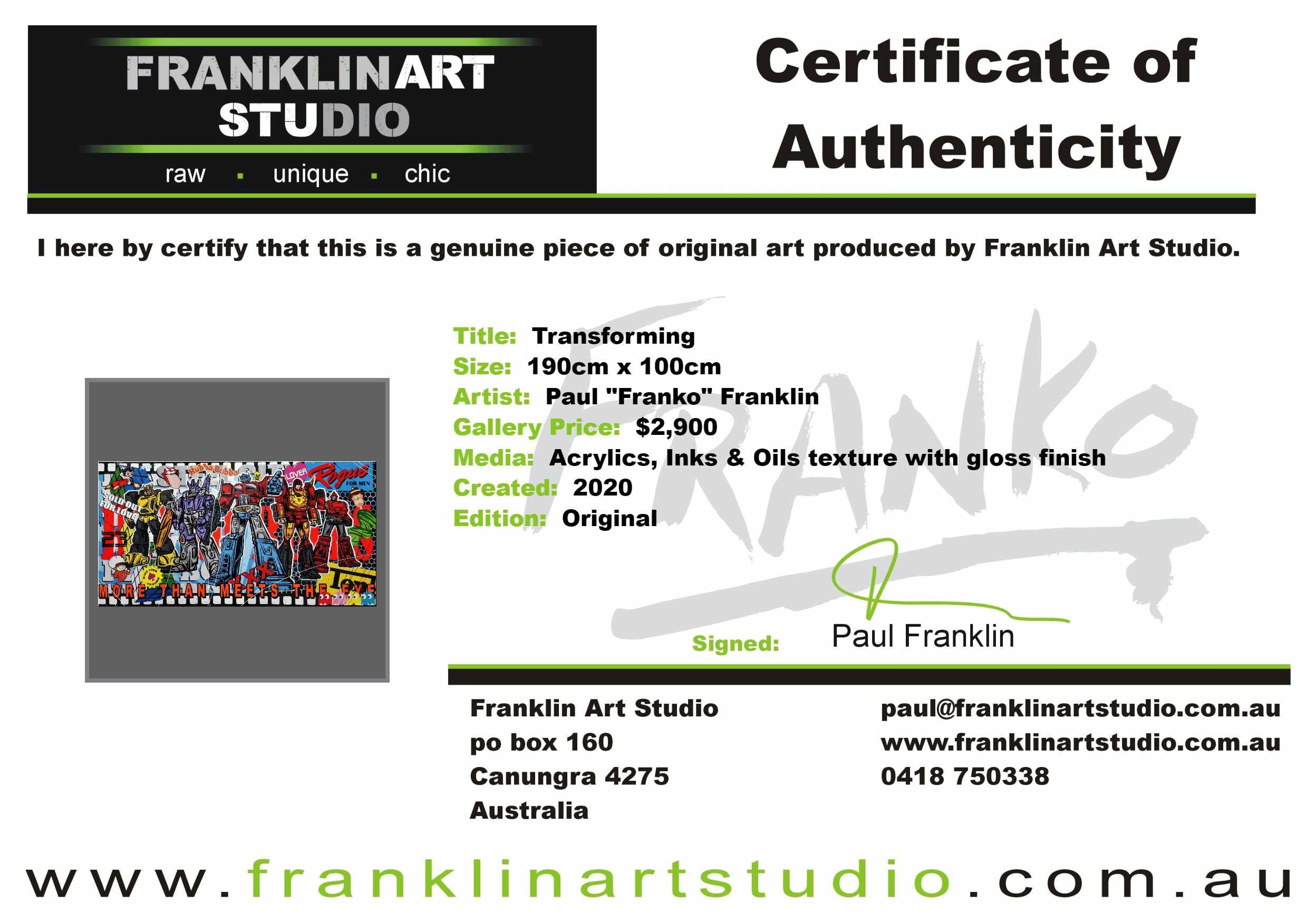 Transforming 190cm x 100cm Transformers Textured Urban Pop Art Painting (SOLD)-Urban Pop Art-[Franko Artist]-[Cheryl]-[Wendy]-[Gabriela]-Franklin Art Studio