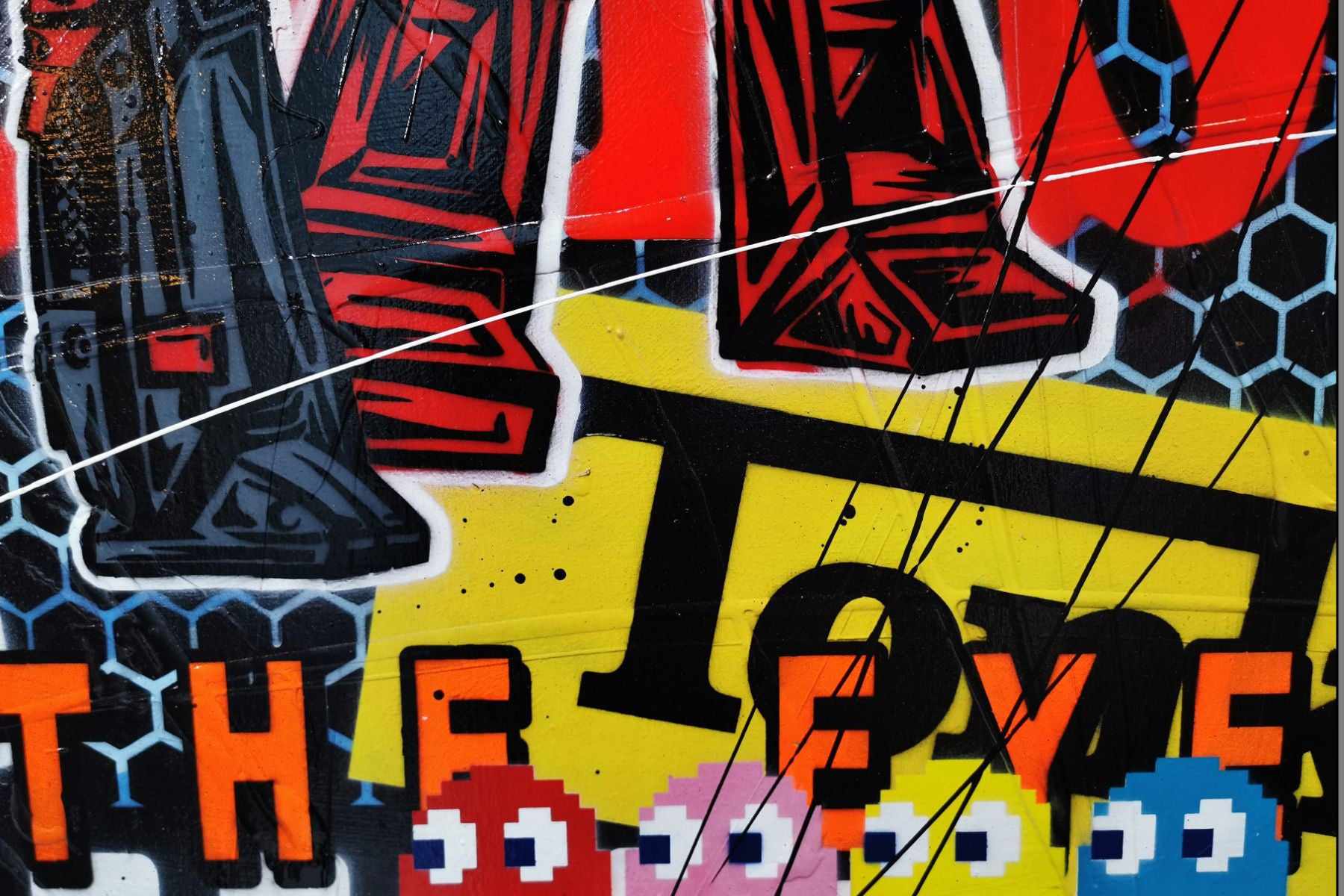 Transforming 190cm x 100cm Transformers Textured Urban Pop Art Painting (SOLD)