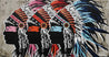 Triplex 190cm x 100cm Indian Headdress Textured Urban Pop Art Painting (SOLD)-concrete-[Franko ]-[Gallery]-[popular]-[Australia]-Franklin Art Studio