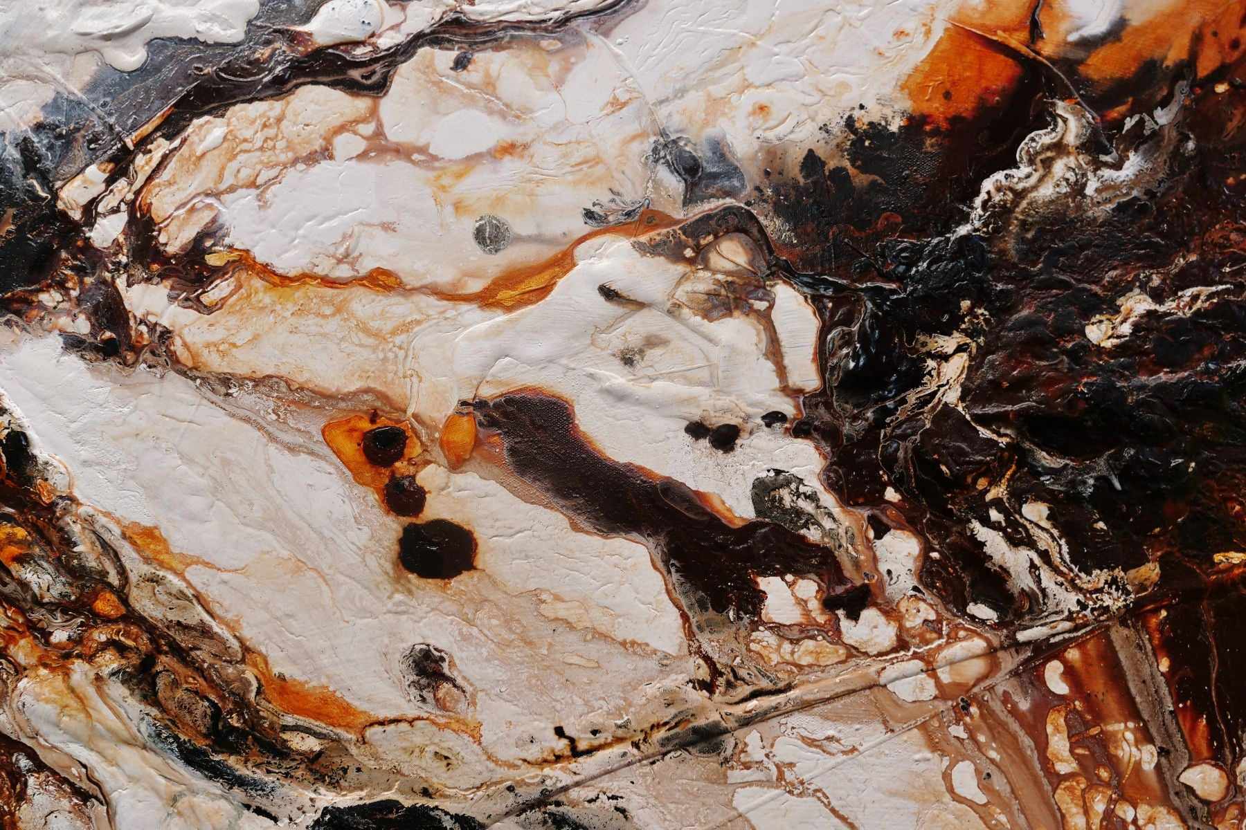 Umber Oxide 160cm x 60cm Rust Oxide White Textured Abstract Painting