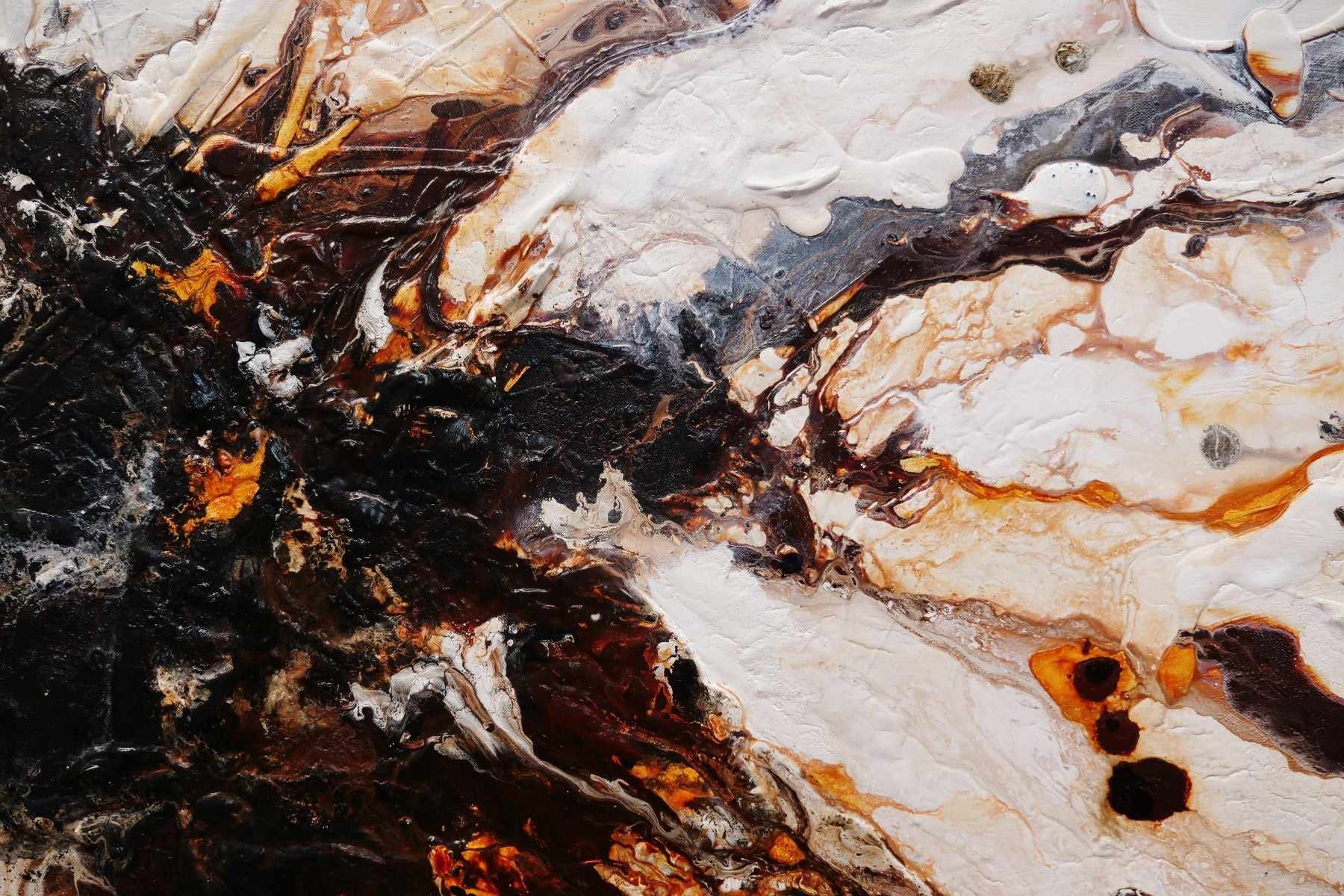 Umber Oxide 160cm x 60cm Rust Oxide White Textured Abstract Painting