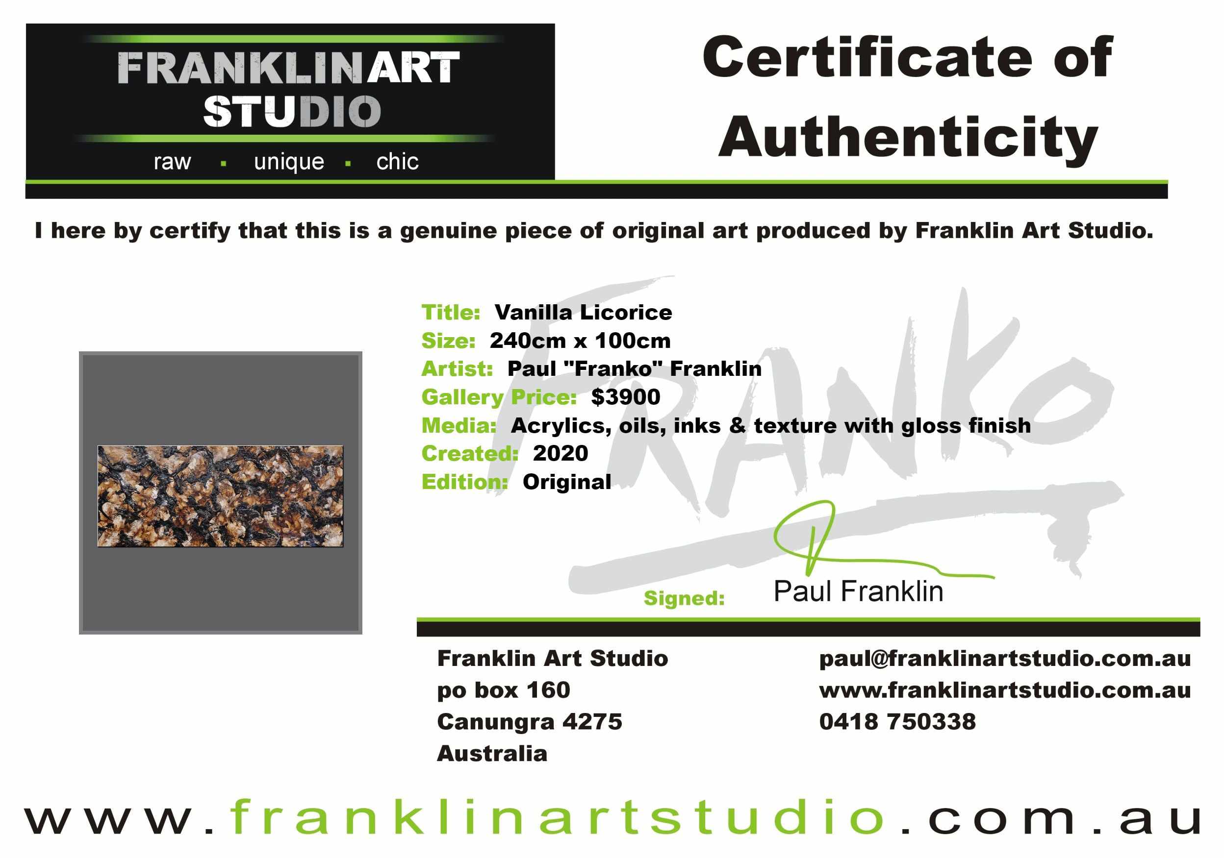 Vanilla Licorice 240cm x 100cm Black Rust Textured Abstract Painting (SOLD)-Abstract-Franko-[franko_art]-[beautiful_Art]-[The_Block]-Franklin Art Studio