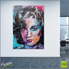 Violet Beauty 140cm x 100cm Elizabeth Taylor Painting (SOLD)-abstract realism-Franko-[Franko]-[huge_art]-[Australia]-Franklin Art Studio