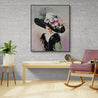 Margot 120cm x 100cm Flower Hat Abstract Elegance Textured Painting (SOLD)-people-[Franko Artist]-[Cheryl]-[Wendy]-[Gabriela]-Franklin Art Studio