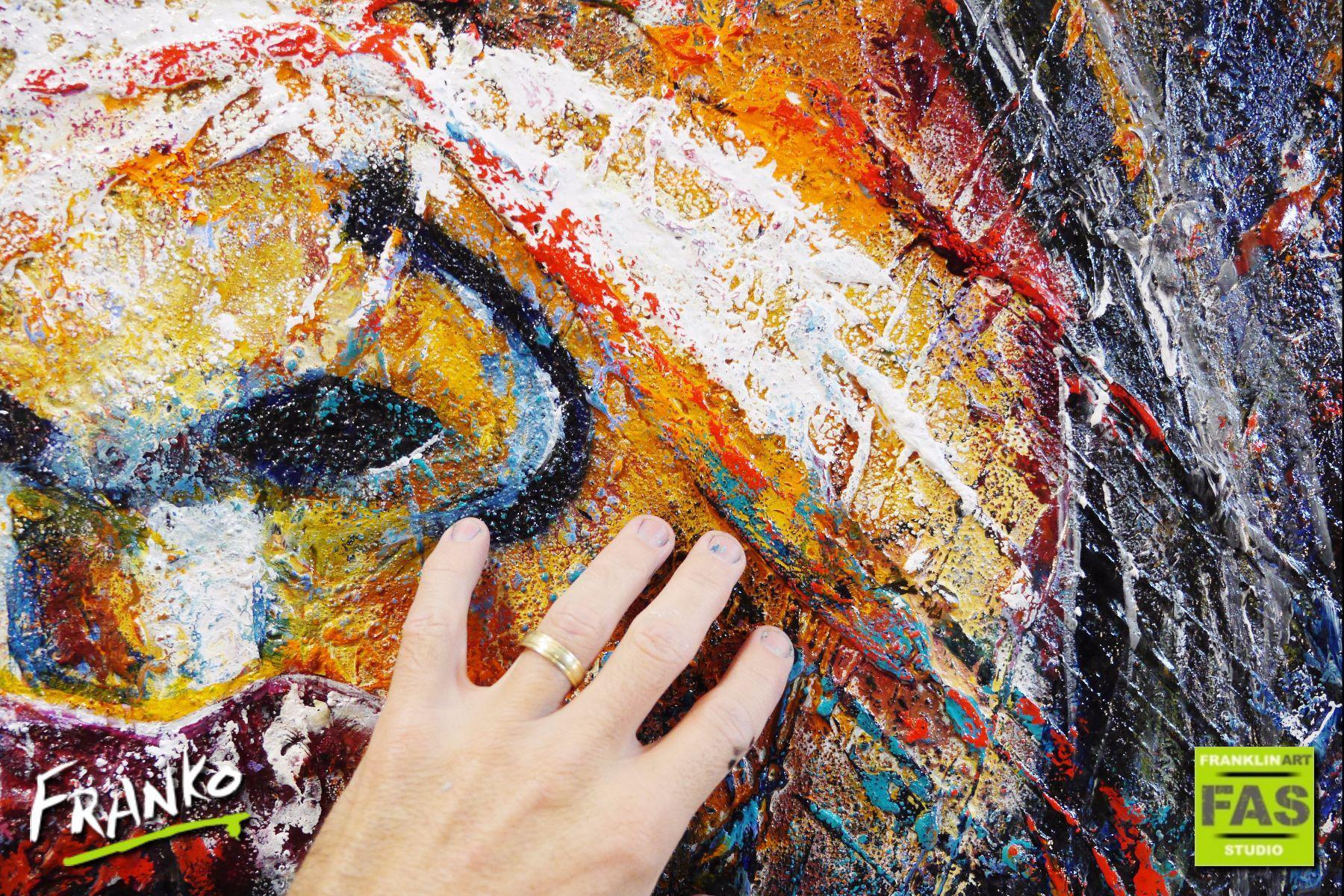 Warrior Stripe 190cm x 100cm Aboriginal Warrior Painting (SOLD)