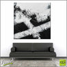 White Jazz 100cm x 100cm Black White Abstract Painting (SOLD)-Abstract-Franko-[huge]-[Australian]-[best Selling]-Franklin Art Studio