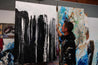 Wild Black Jellyfish 140cm x 100cm Black White Textured Abstract Painting (SOLD)-Abstract-Franklin Art Studio-[franko_artist]-[Art]-[interior_design]-Franklin Art Studio