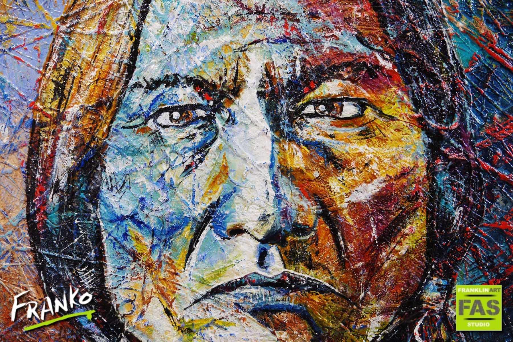 Wisdom Of Sitting Bull 120cm x 150cm Indian Chief Painting (SOLD)