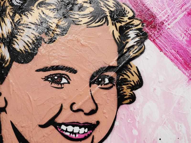 With Love 140cm x 100cm Shirley Temple Pop Art Painting (SOLD)