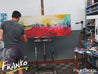 Wonderland 160cm x 60cm Abstract Painting Red (SOLD)-abstract-Franko-[franko_artist]-[Art]-[interior_design]-Franklin Art Studio