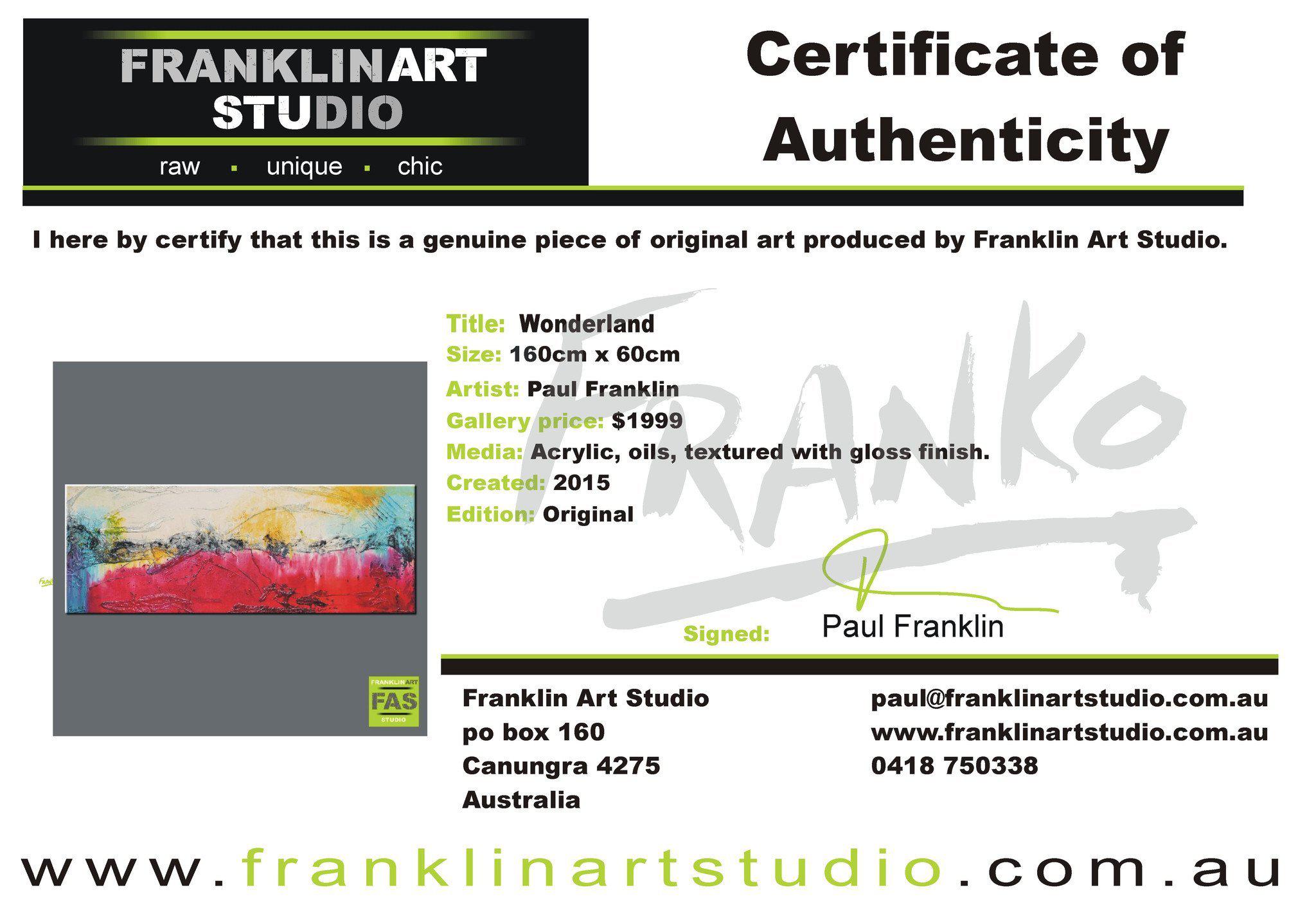 Wonderland 160cm x 60cm Abstract Painting Red (SOLD)-abstract-[Franko Artist]-[Cheryl]-[Wendy]-[Gabriela]-Franklin Art Studio