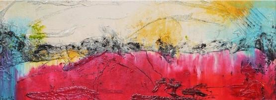 Wonderland 160cm x 60cm Abstract Painting Red (SOLD)-abstract-[Franko ]-[Gallery]-[popular]-[Australia]-Franklin Art Studio