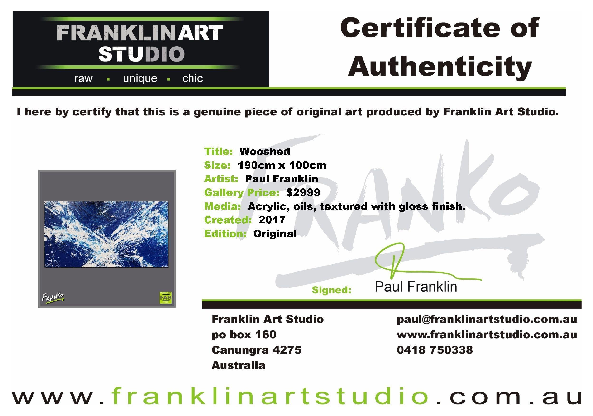 Wooshed 190cm x 100cm Blue Abstract Painting-abstract-Franko-[franko_art]-[beautiful_Art]-[The_Block]-Franklin Art Studio