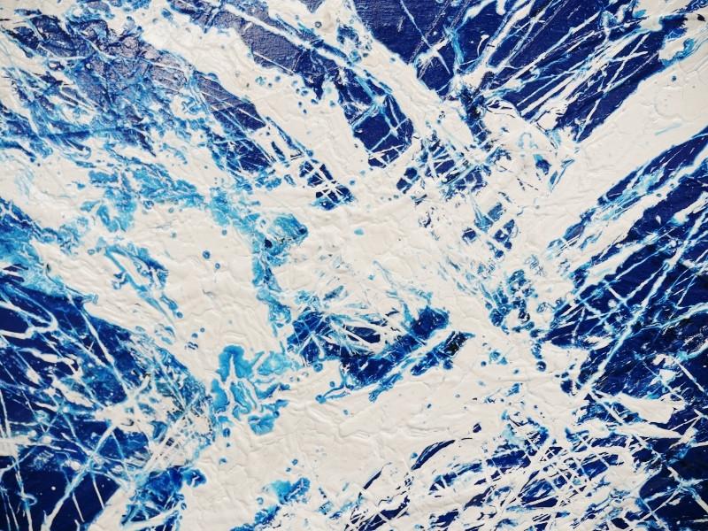 Wooshed 190cm x 100cm Blue Abstract Painting