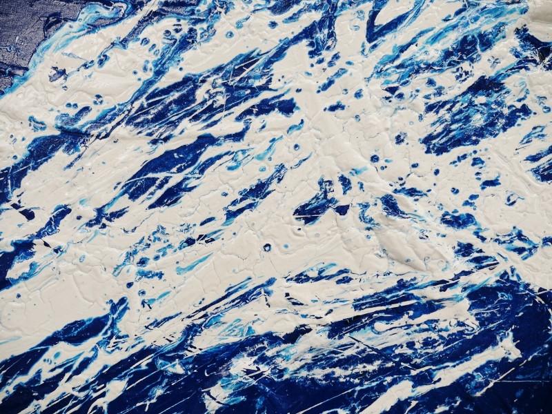 Wooshed 190cm x 100cm Blue Abstract Painting