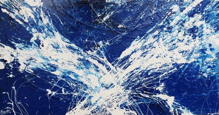 Wooshed 190cm x 100cm Blue Abstract Painting-abstract-Franko-[Franko]-[Australia_Art]-[Art_Lovers_Australia]-Franklin Art Studio