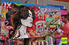 Zero 190cm x 100cm Geisha Textured Urban Pop Art Painting (SOLD)-urban pop-Franko-[franko_artist]-[Art]-[interior_design]-Franklin Art Studio