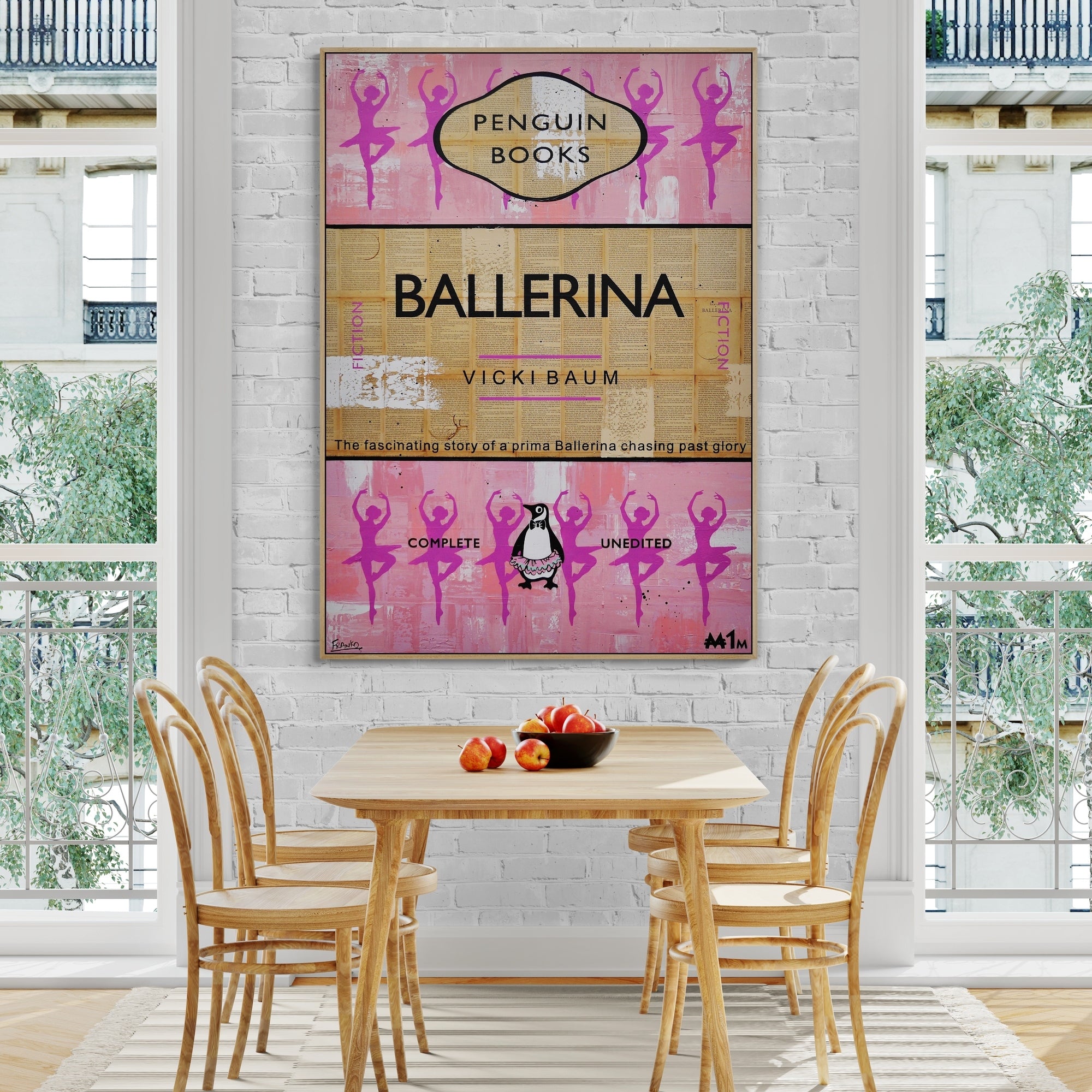 Prima 140cm x 100cm Ballerina Urban Pop Book Club Painting-book club-[Franko Artist]-[The Block]-[Dream Homes]-[ideas]-Franklin Art Studio