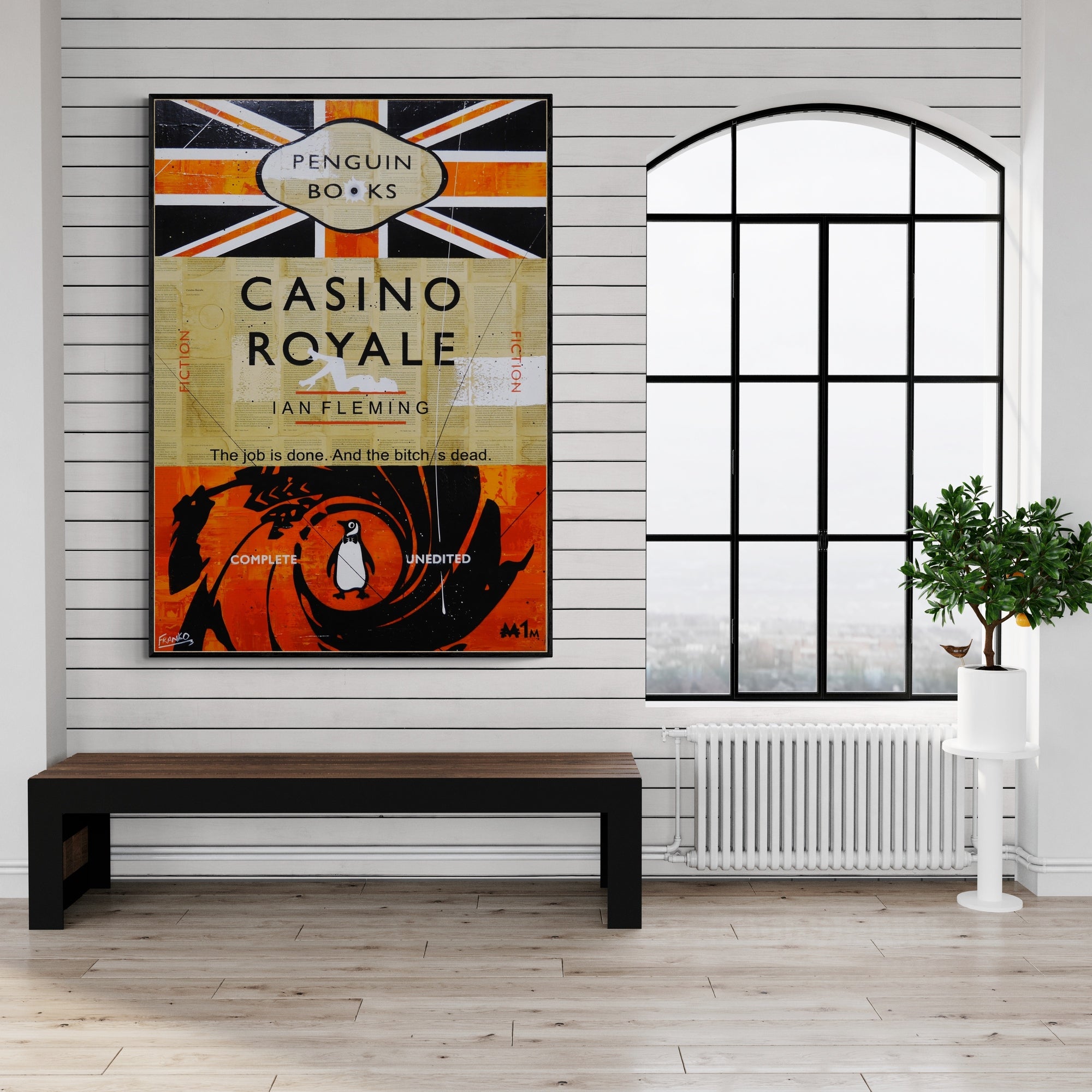 update alt-text with template James at the Casino 140cm x 100cm Urban Pop Book Club Painting-book club-[Franko_Artist]-[The_Block]-[Dream_Homes]-[ideas]- [Grand_Designs]-Franklin Art Studio