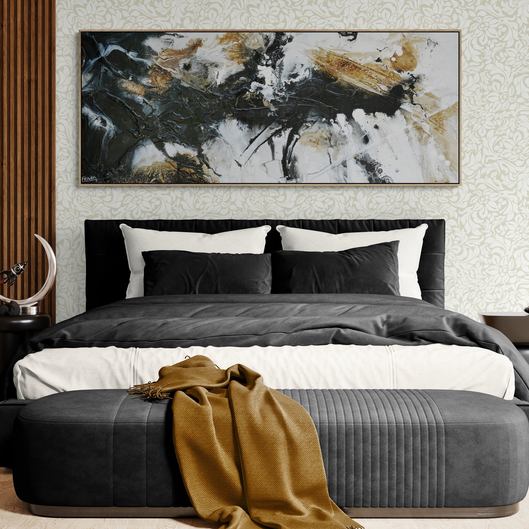 Blaqued Rust 200cm x 80cm Textured Abstract Painting (SOLD)