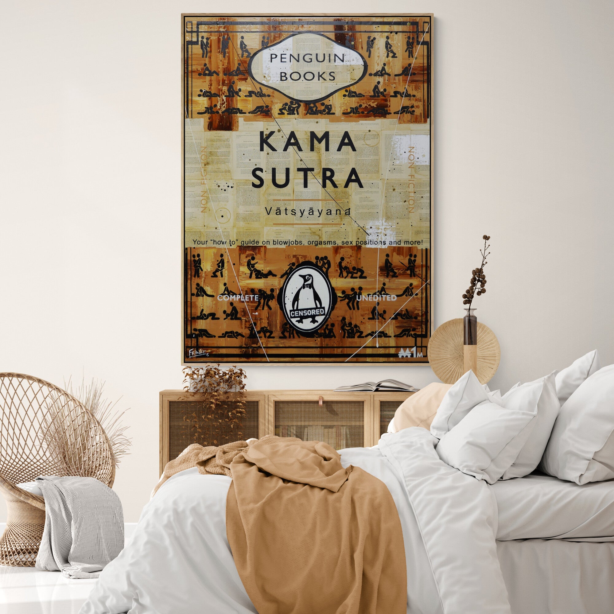 Kama 140cm x 100cm Sexy Urban Pop Book Club Painting