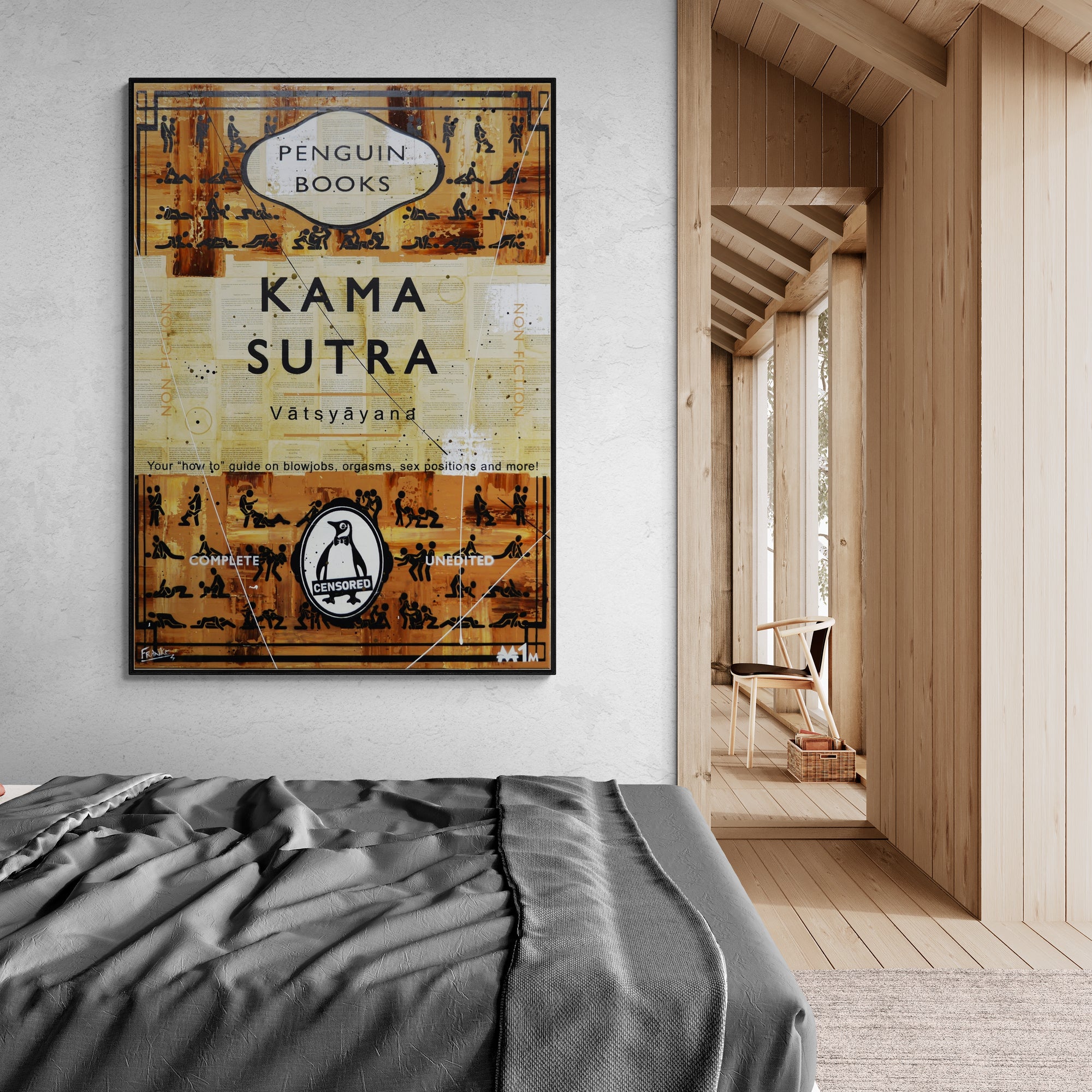 Kama 140cm x 100cm Sexy Urban Pop Book Club Painting