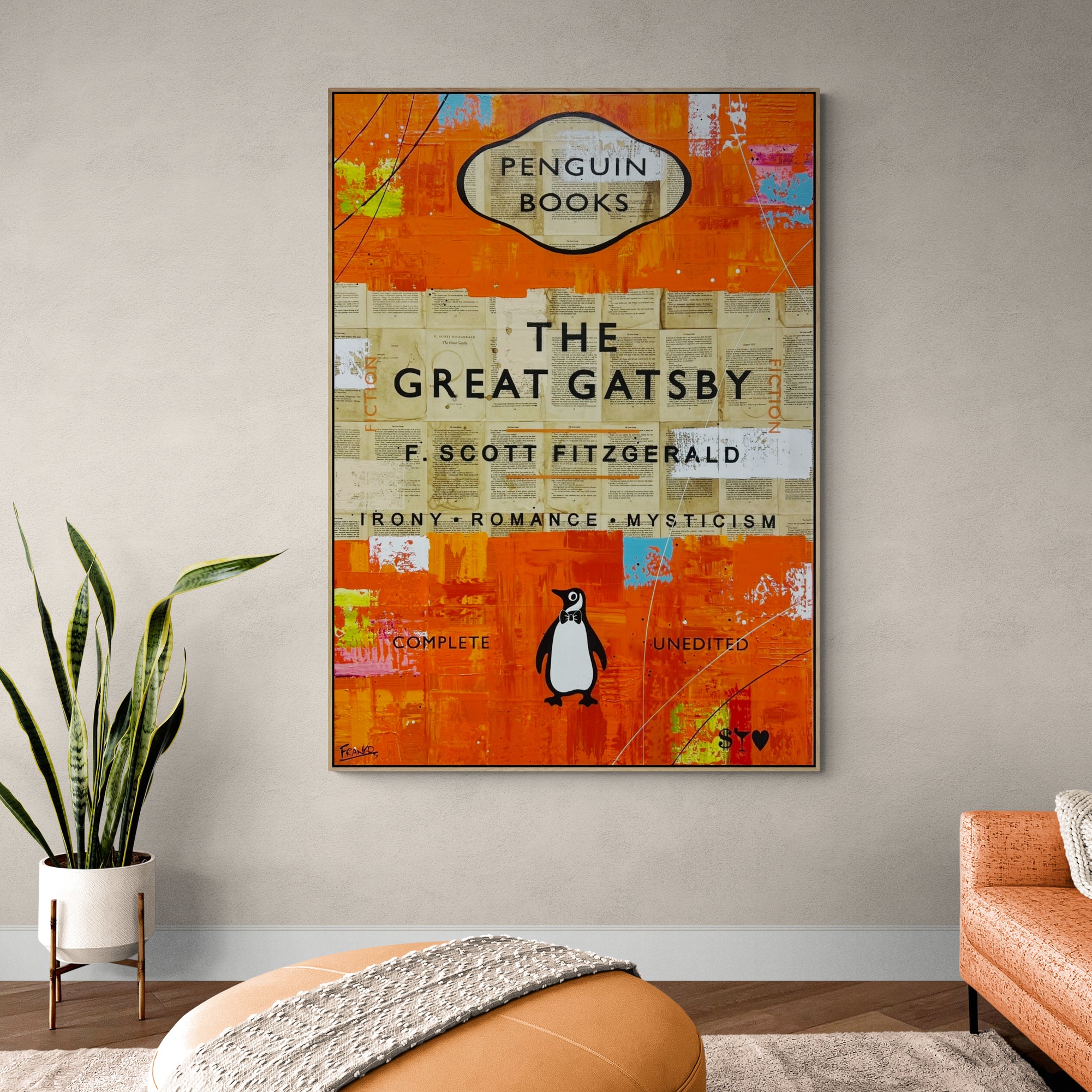 Gatsby Unedited 140cm x 100cm Urban Pop Book Club Painting (SOLD)