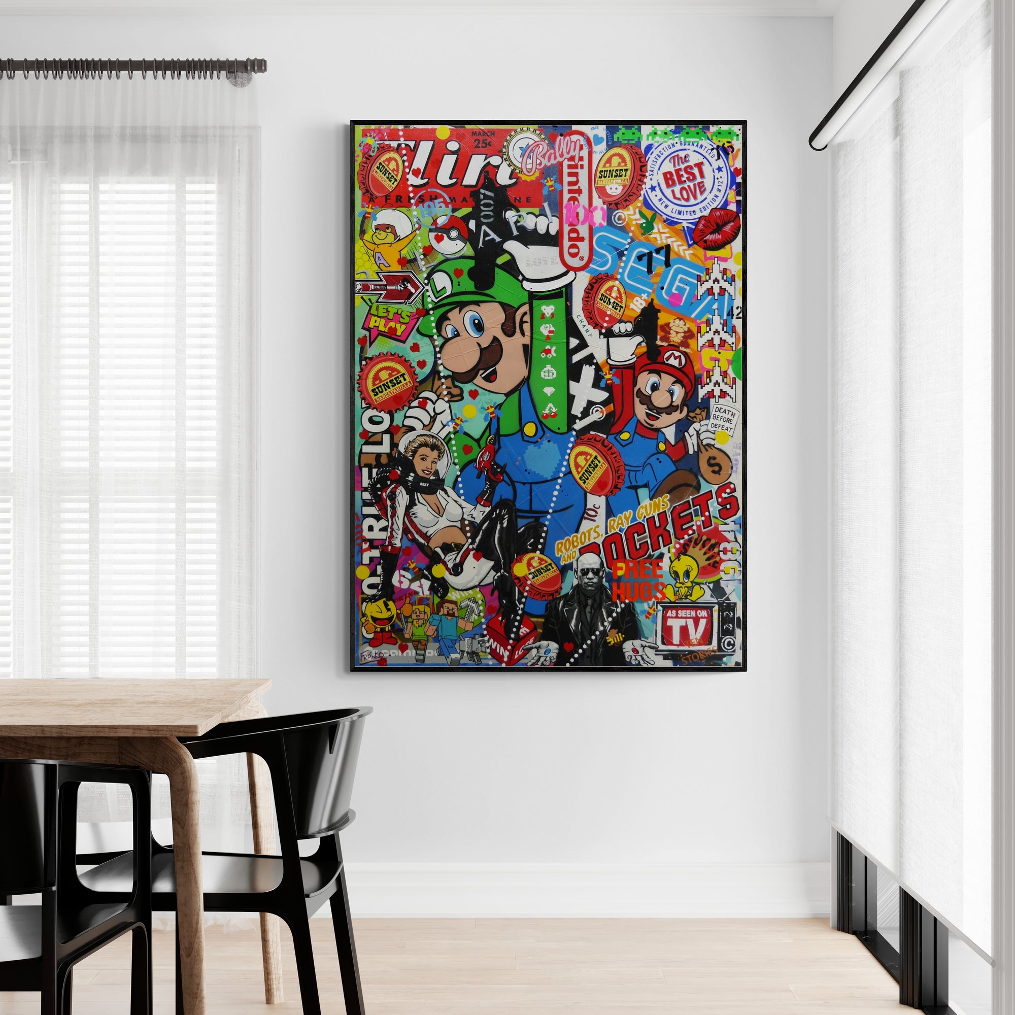 Italian Bandits 100cm x 140cm Textured Urban Pop Art Painting (SOLD)